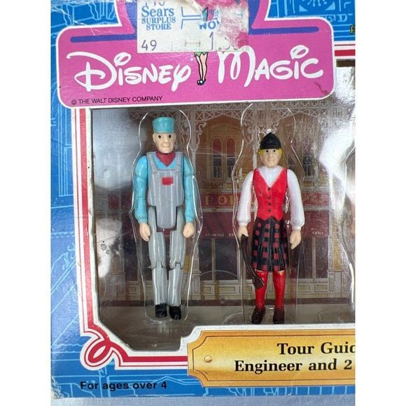 Disney Magic Town Square Friends Tour Guide Engineer  2 Tourists VTG Sears - Picture 2 of 5